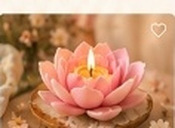 Lotus Blossom Flower Candle