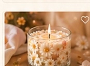 Pressed Daisy Jar Candle