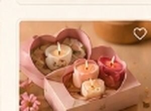 Heart Shaped Candle Set