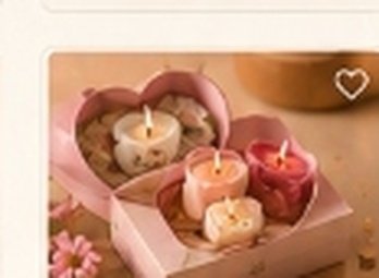 Heart Shaped Candle Set
