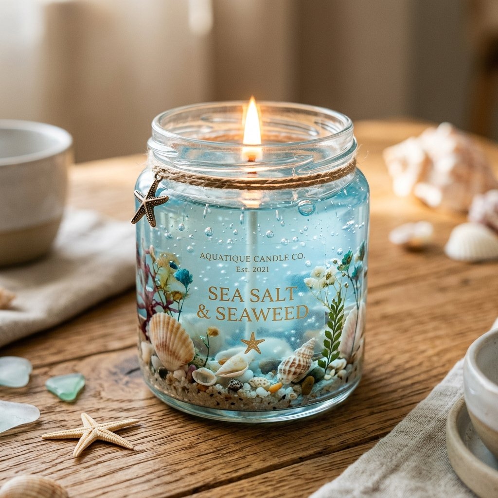 Ocean Water Jar Candle