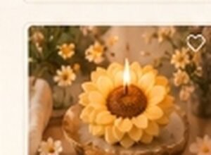 Golden Sunflower Candle